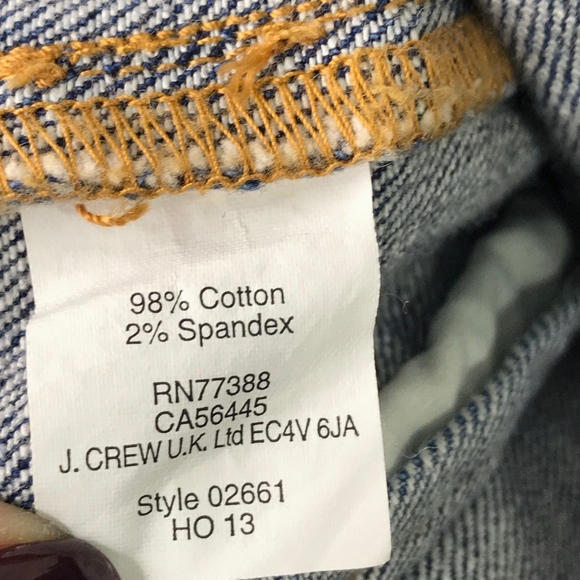 J. Crew Denim Jacket Jean Cotton Stretch Blue XXS - Picture 8 of 8